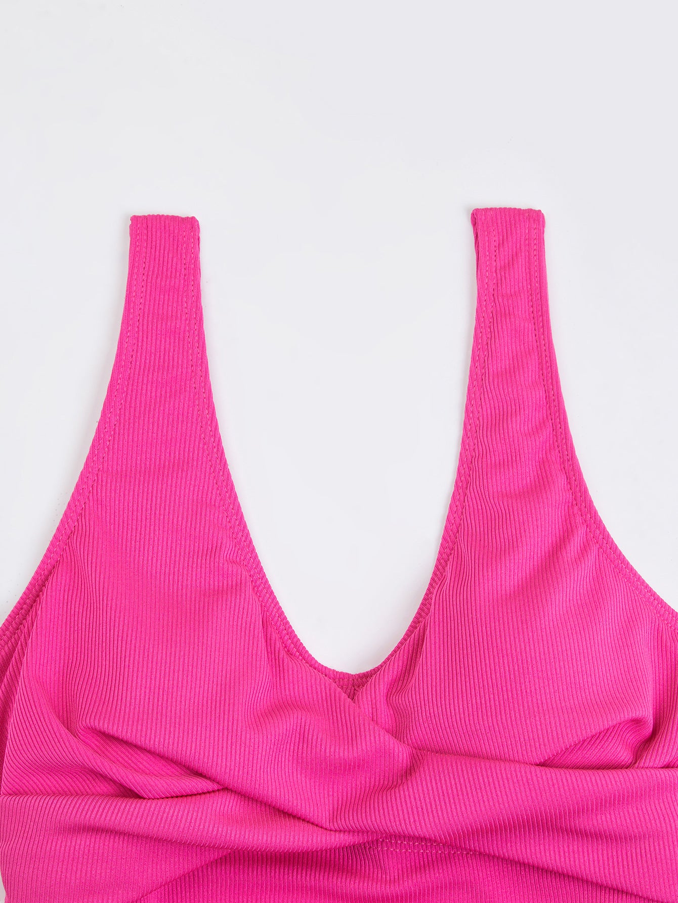Swimsuit Women Triangle One Piece Solid Color Bikini Sports Conservative Swimsuit