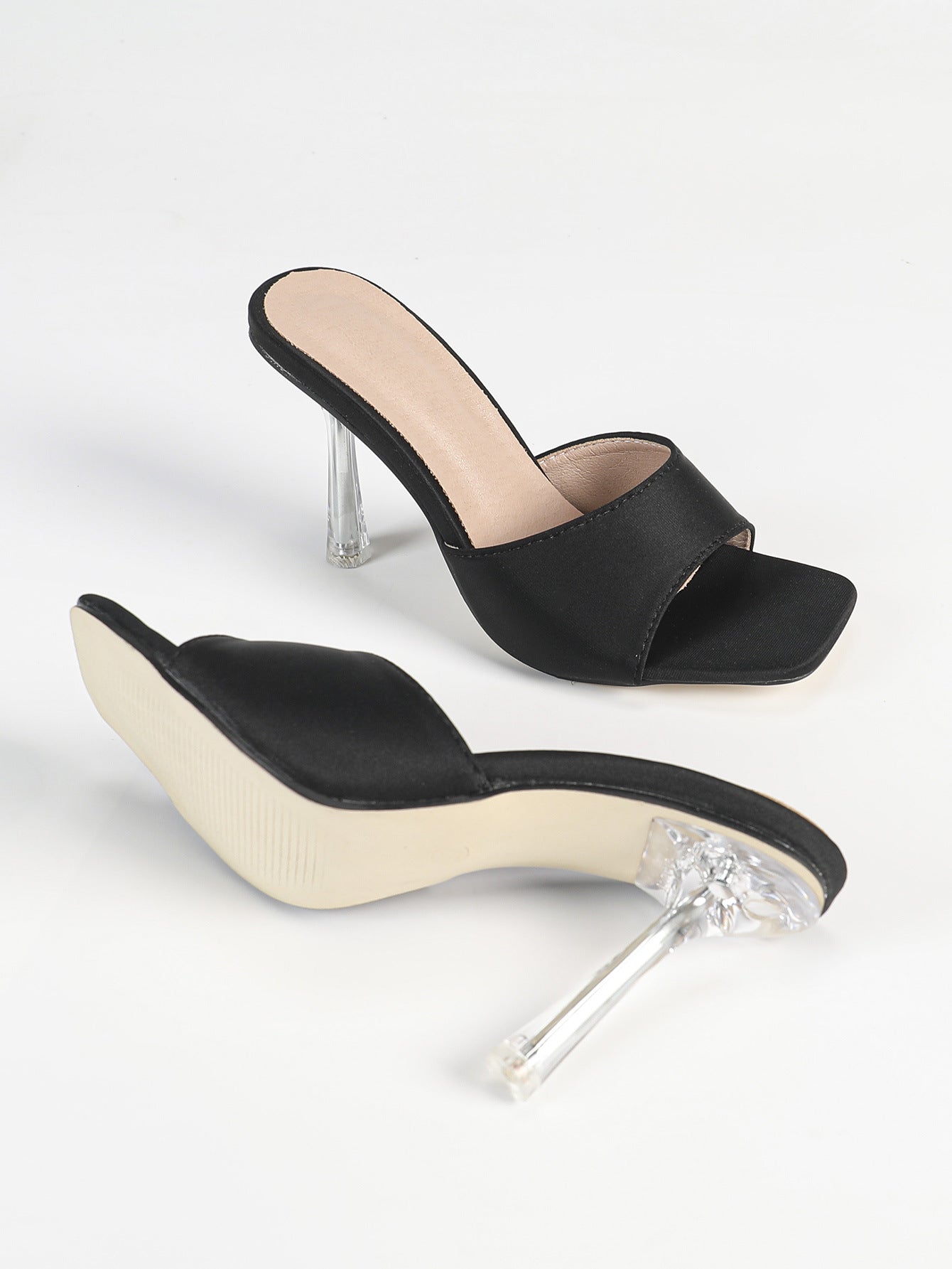 Plus Size 9cm Stiletto Heel Fish Mouth Slippers Women Shoes Sexy Women Sandals