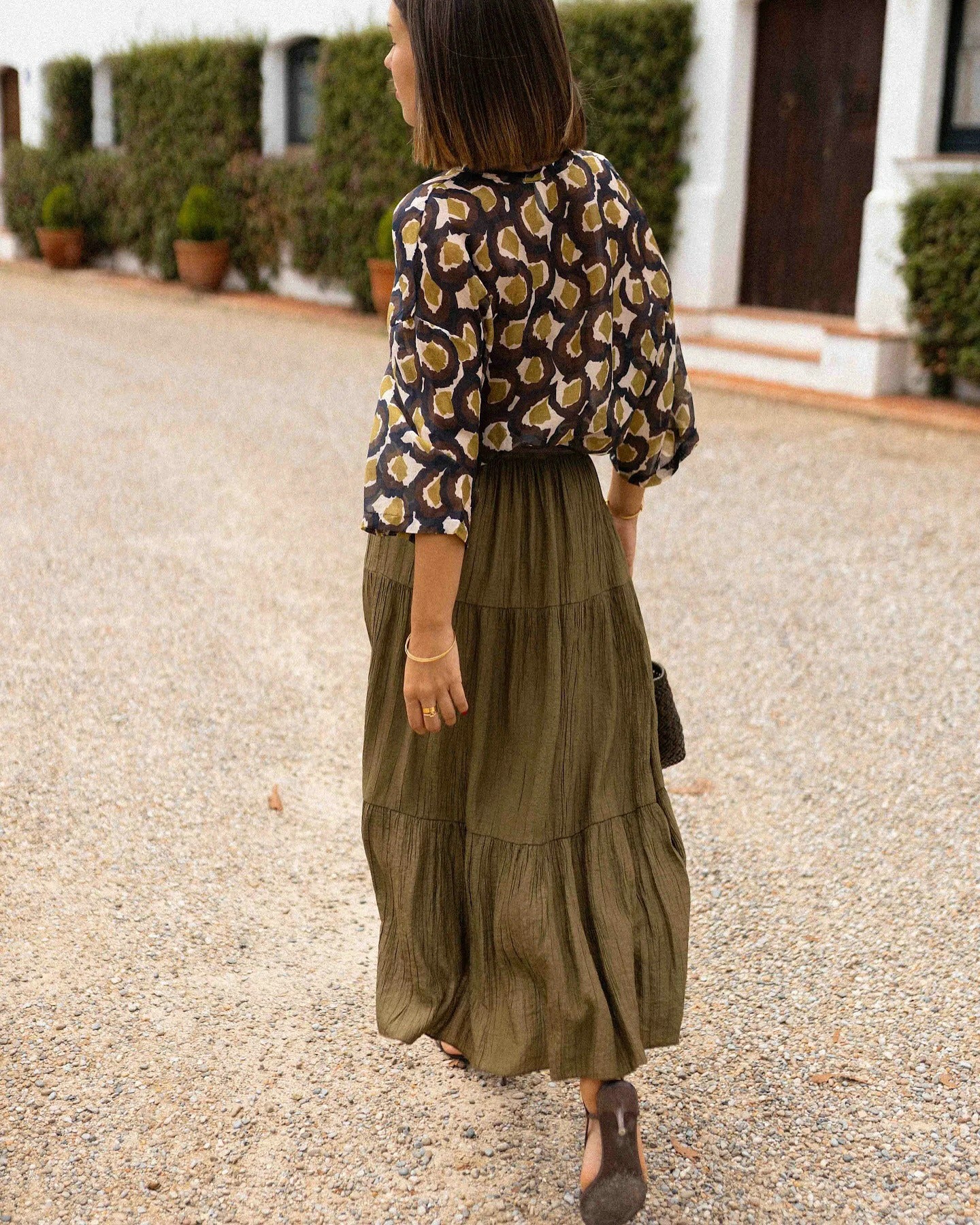 Casual Printing Shirt Top Skirt Two Piece Sets