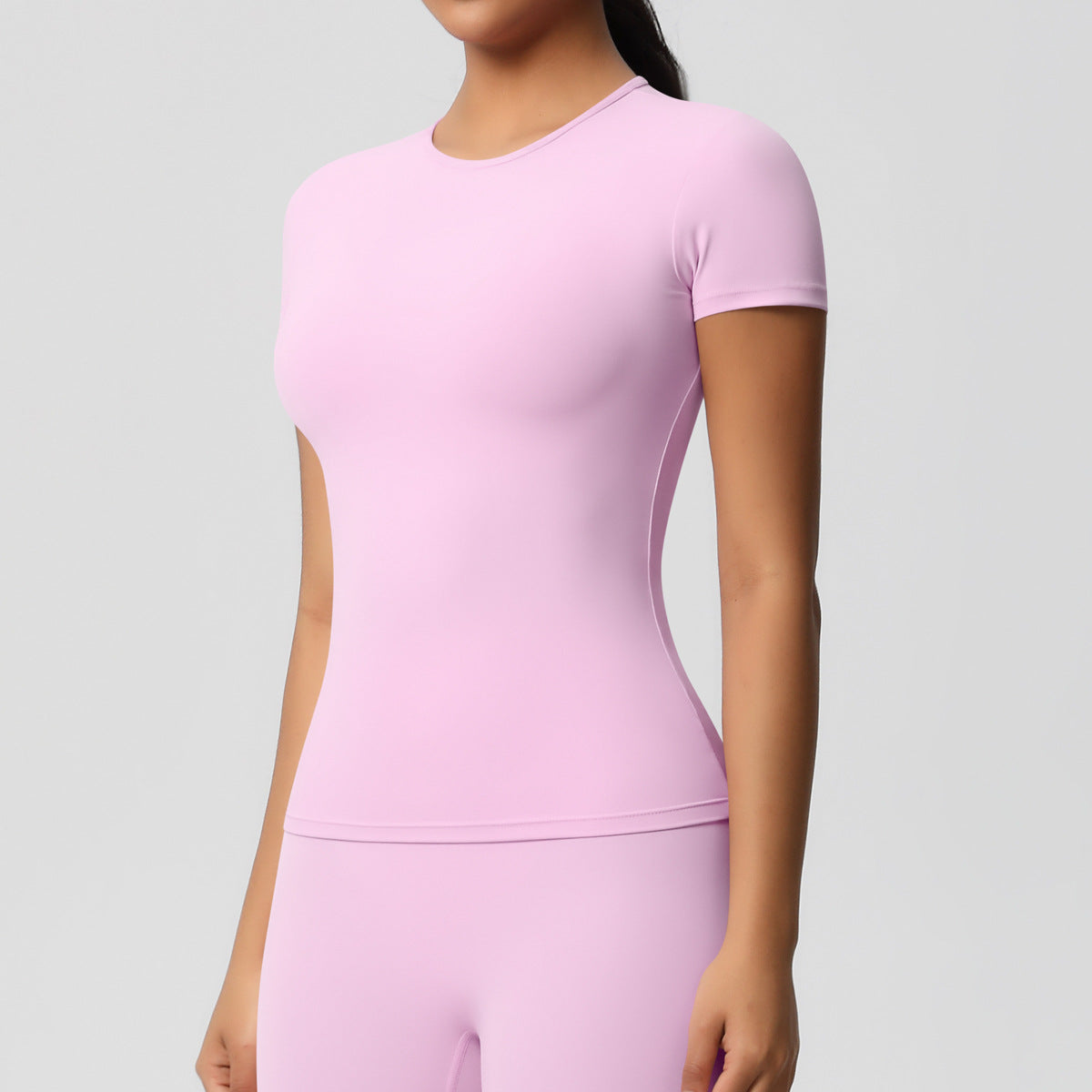 T shirt Quick Drying Nude Feel Skin Friendly Yoga Clothes Short Sleeve Slim Fit Fitness Top Outdoor Running Sportswear
