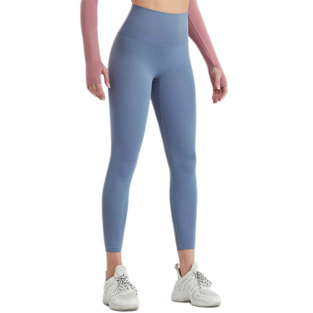 Sports Tights Women High Waist Quick Drying Yoga Pants Running Nude Feel Hip Lifting Fitness Trousers