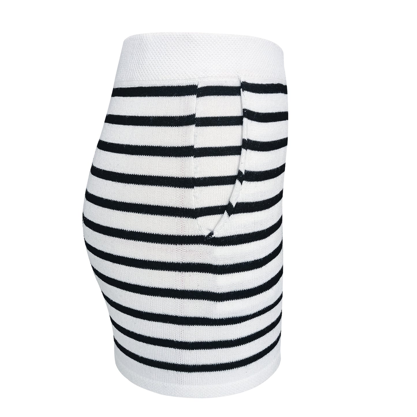 Women Clothing Striped Round Neck Knitted Cardigan Casual Sweater