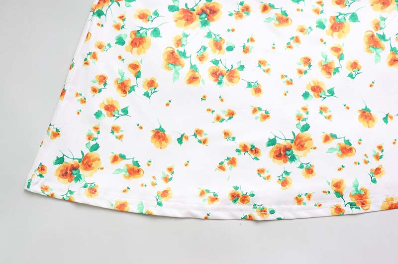 Spring Summer Waist Slimming Elegant Floral Strap Dress Deep V Plunge Vacation