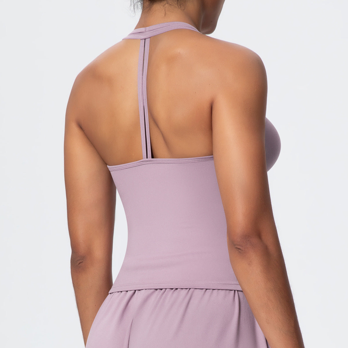 Brushed Solid Color Yoga Vest V Shaped Tight Back Spaghetti Strap Sports Underwear Running Workout Fitness Clothes
