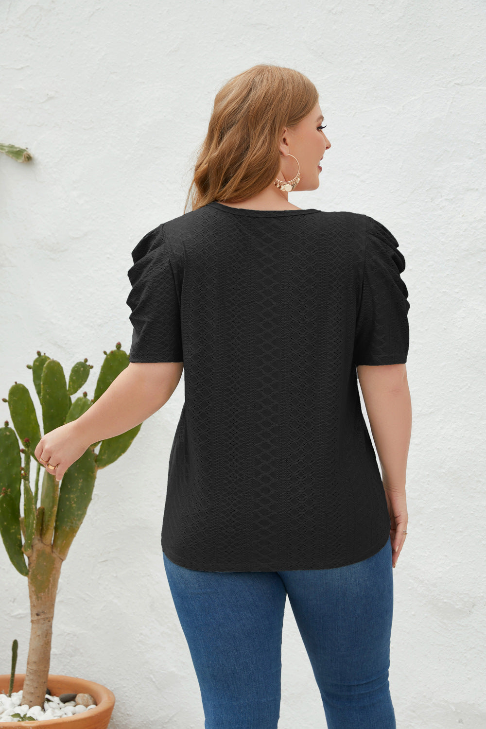 Plus Size Spring Summer Women Clothing Loose Fitting Casual T shirt Women Round Neck Short Sleeve Office Top