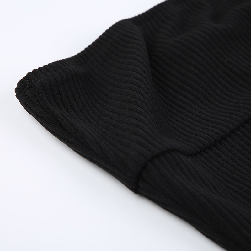 Women Clothing Basic Solid Color Slim Fit Tube Top off Neck Waist Tight Sports Casual Yoga One Piece Trousers