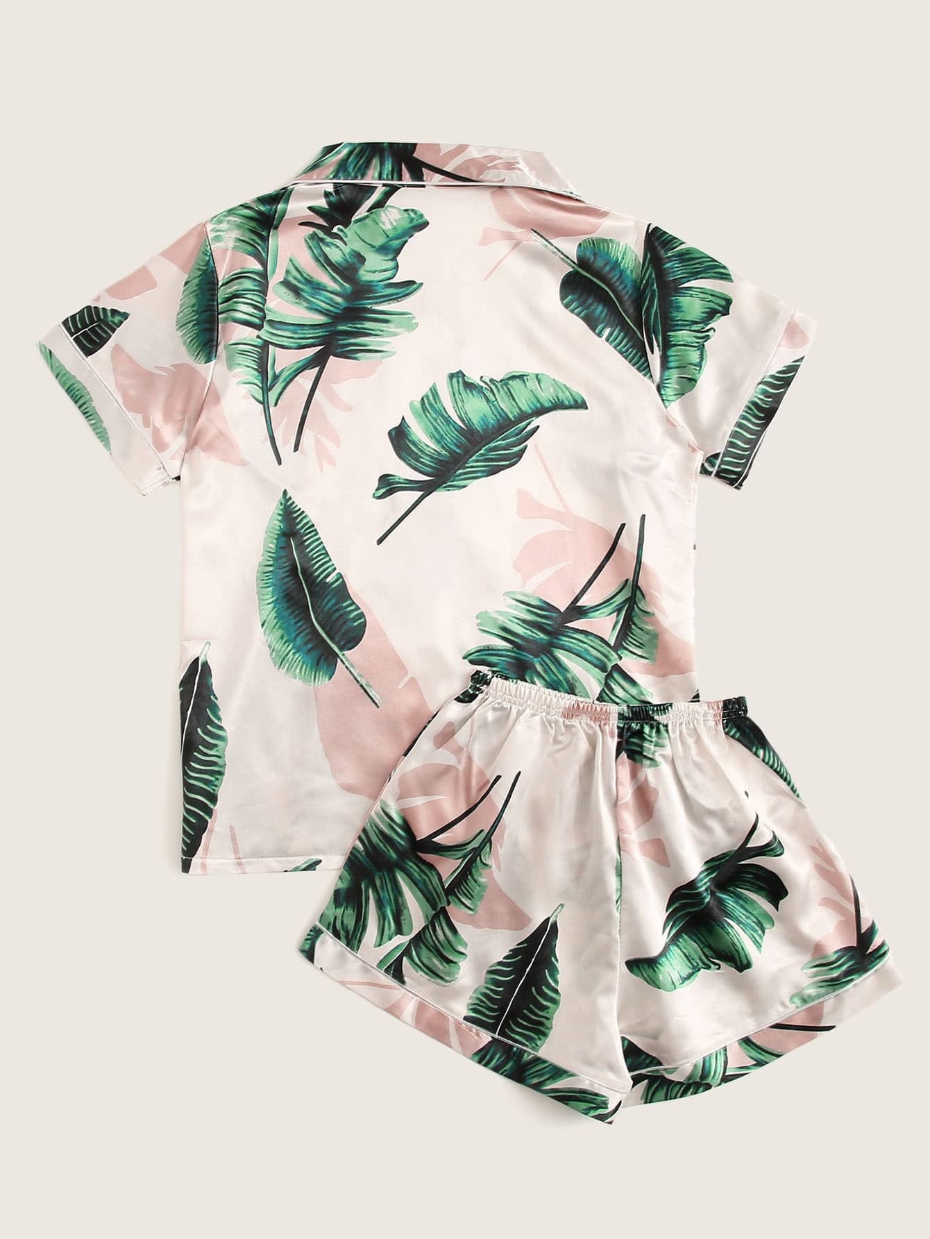 Homewear Pajamas Women Suit Short Sleeved Shorts