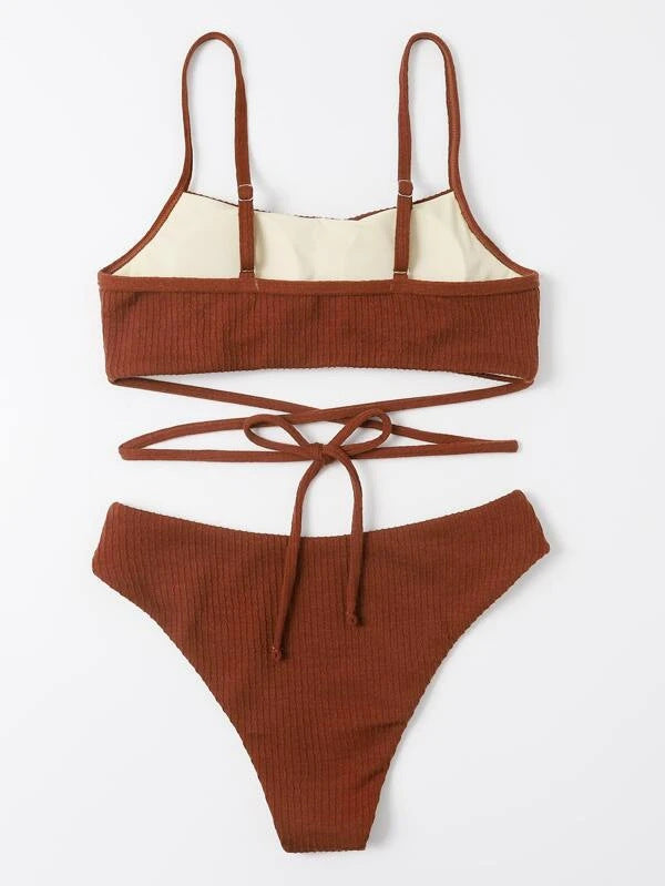 Swimsuit Split Swimwear Women Bikini Sexy High Waist Tether Swimsuit Women Swimwear