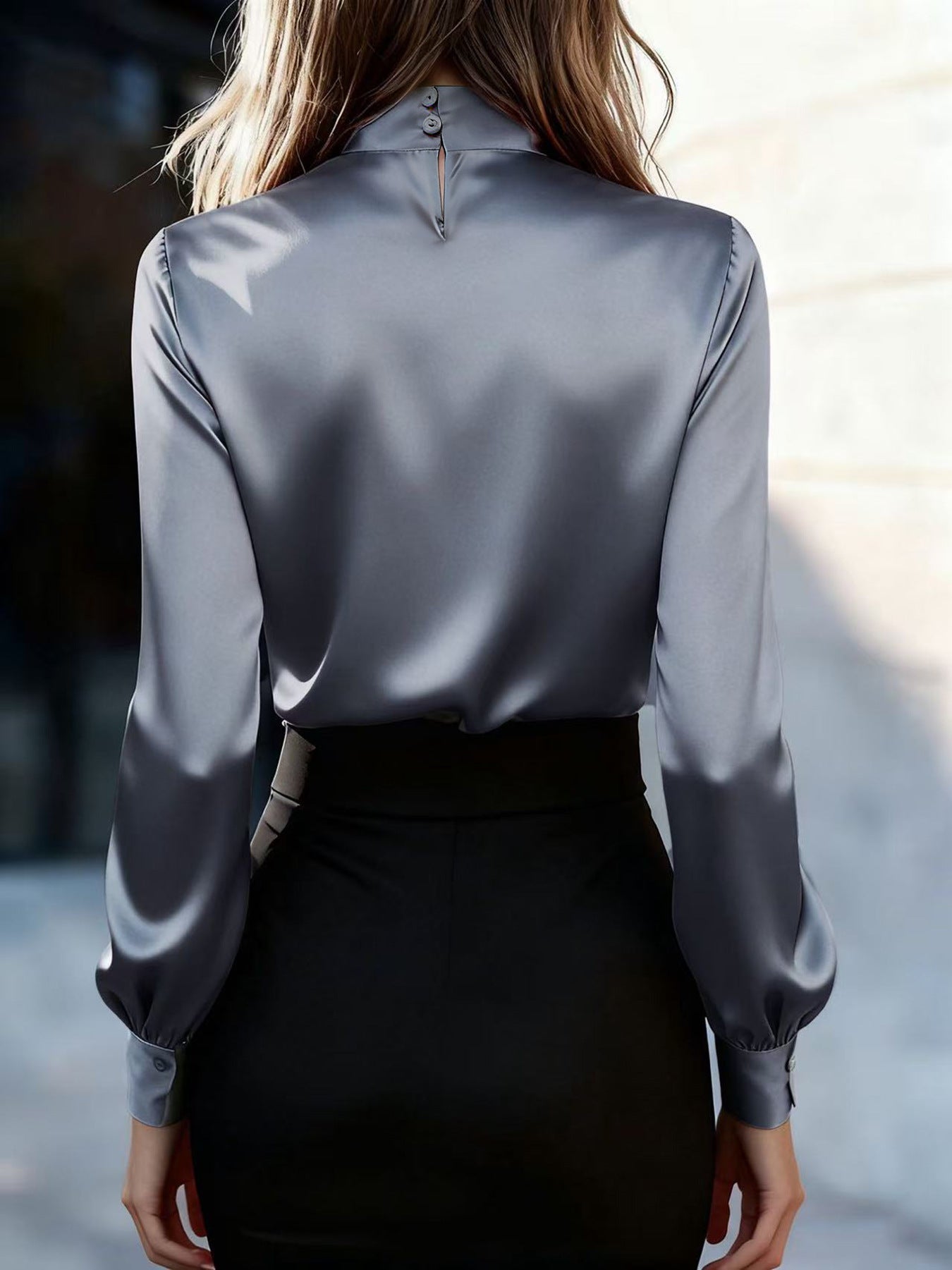 Women Clothing Spring Summer Business Office Long Sleeve Shirt Top