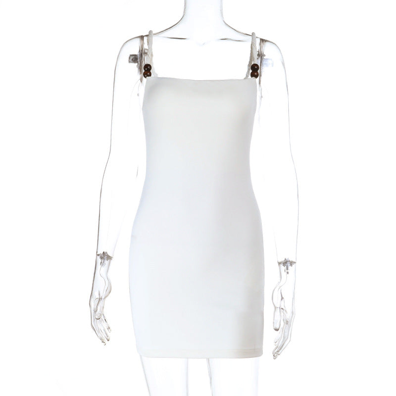 Women Clothes Dress Casual Waist Tight Slimming Sexy Suspender Dress