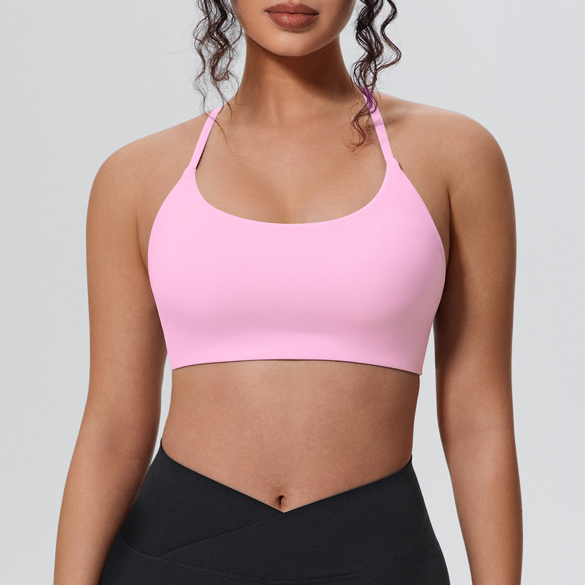 Sports Underwear Push up Sexy Spaghetti Strap Beauty Back Sling Yoga Bra Running Workout Vest Women
