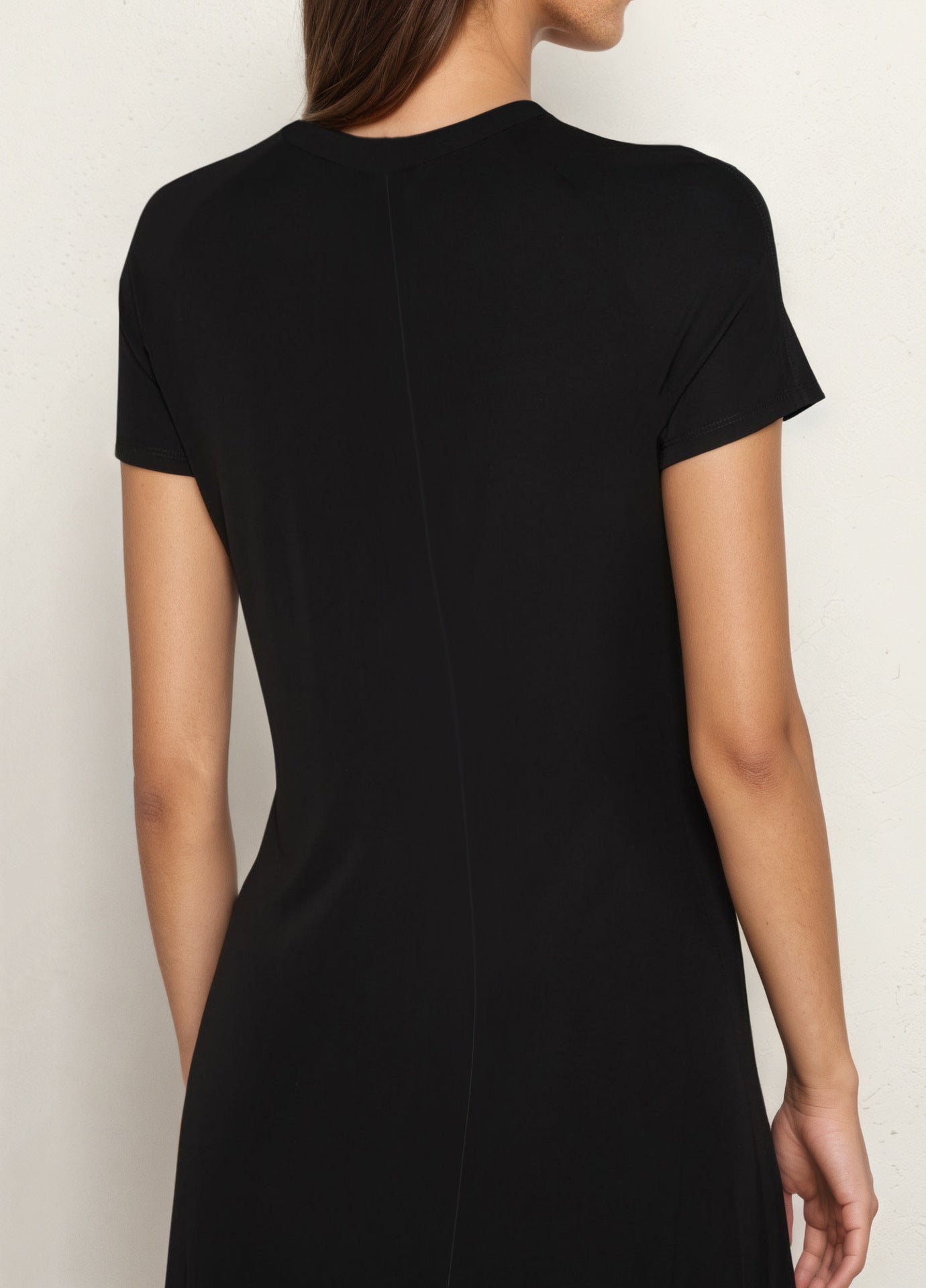 Summer Casual round Neck Short Sleeve Slim Fit A line Swing Dress