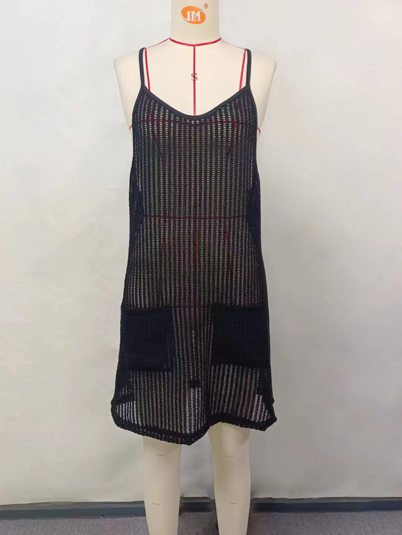 Summer Beach Dress Women Solid Color Sexy Knitted Beach Bikini Swimsuit Blouse Sun Protective Clothing