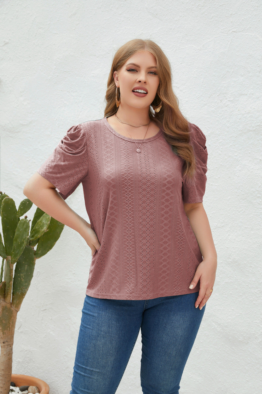 Plus Size Spring Summer Women Clothing Loose Fitting Casual T shirt Women Round Neck Short Sleeve Office Top