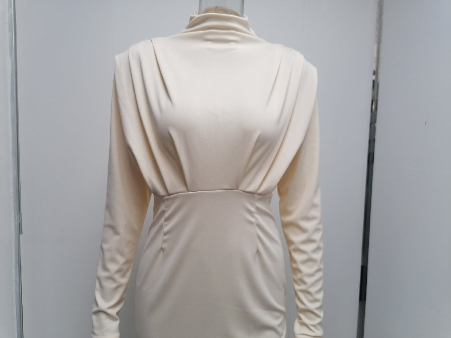 Autumn Waist-Controlled Western Solid Color Long Sleeve Dress