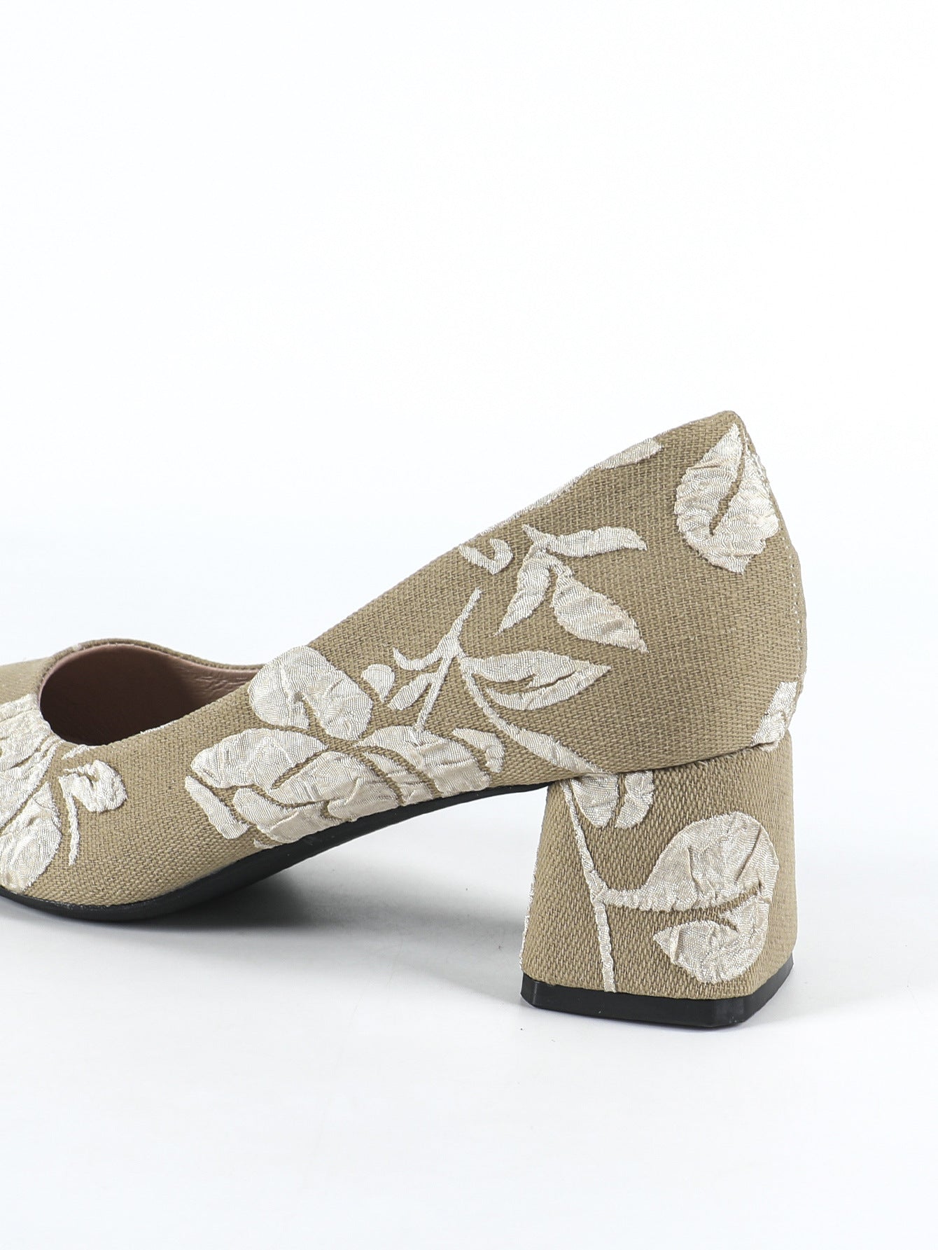 Women Shoes Low Heel Flat Heel Shallow Mouth All Match Square Toe Mary Jane Pumps Grandma Shoes