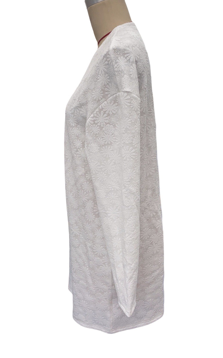 Autumn Winter Elegant Solid Color Knitted Jacquard Long Sleeve Long Cardigan Top Women Coat