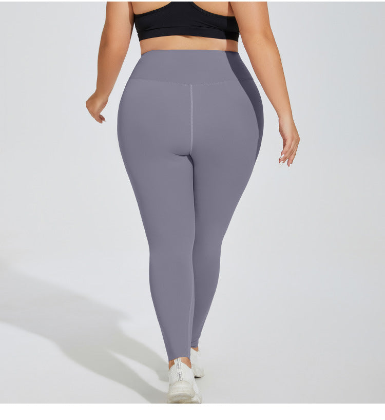 plus Size Thin Yoga Wear Yoga Pants Nude Feel Breathable High Waist Peach Skinny Hip Raise Exercise Workout Pants Women