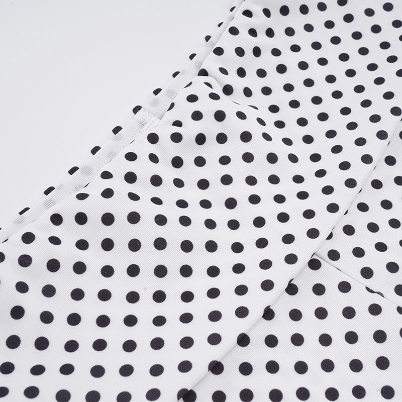 Printed Polka Dot Three Dimensional Floral Two Piece Sets Sexy Sexy Halter Vest Waist Shorts