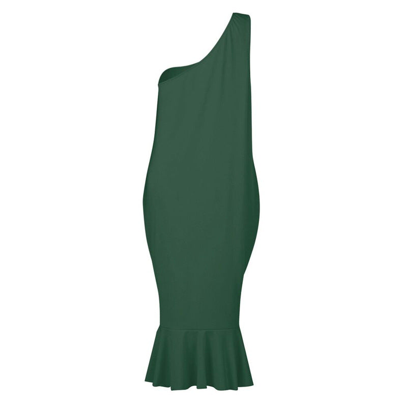 Spring Summer Women Clothing Elegant Pure Hip Sleeveless Dress