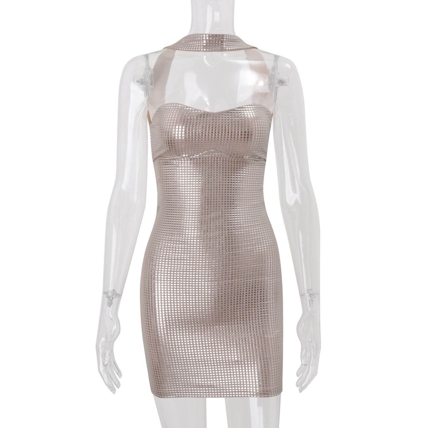 Women Clothing Elegant Sexy Socialite Halter Tube Top Skinny Sheath Dress