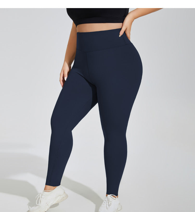 plus Size Thin Yoga Wear Yoga Pants Nude Feel Breathable High Waist Peach Skinny Hip Raise Exercise Workout Pants Women