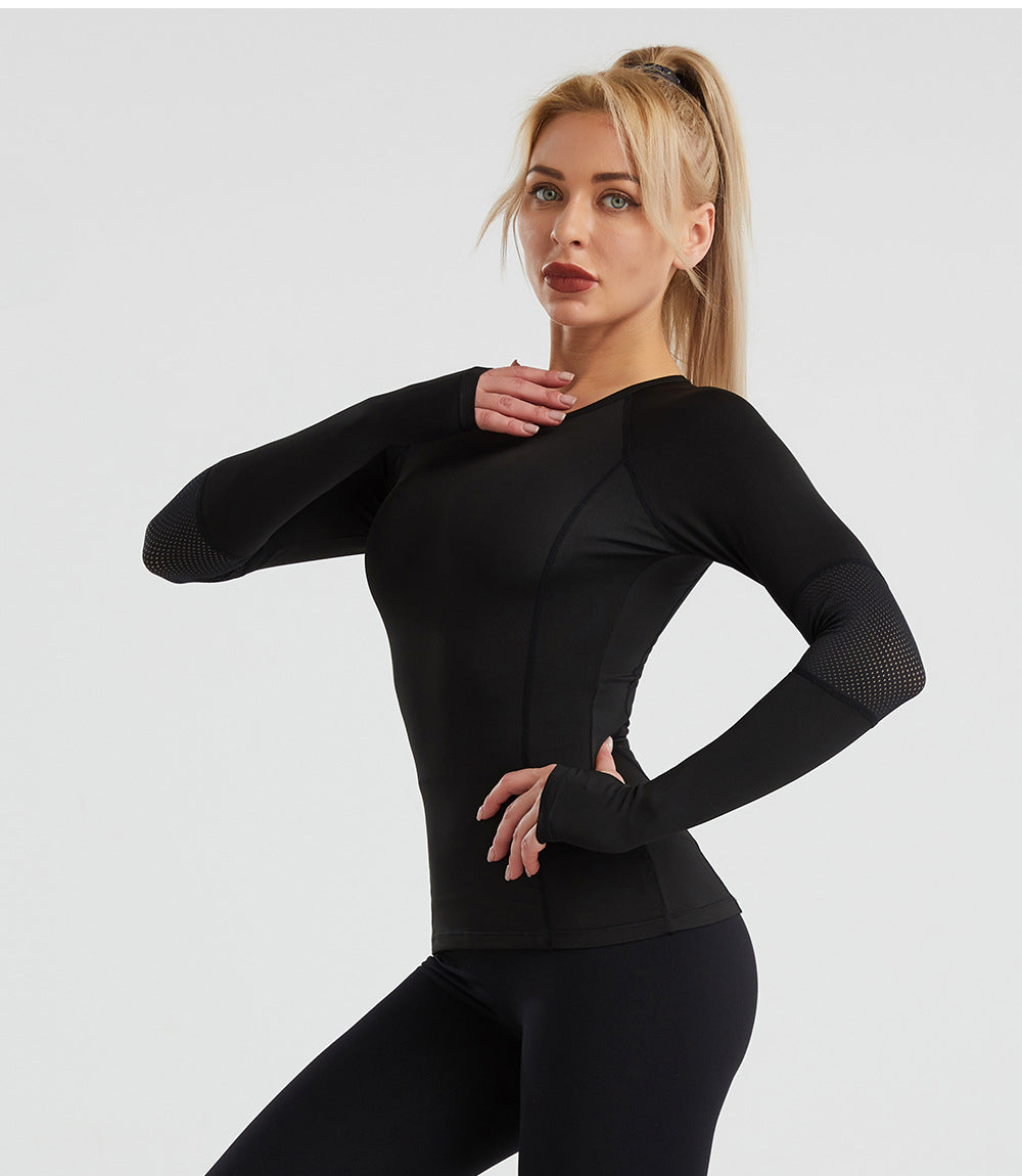 Autumn Winter Fitness Sportswear Quick Drying Nude Feel Women Tight Long Sleeved T shirt Pro Running Training Yoga Jacket