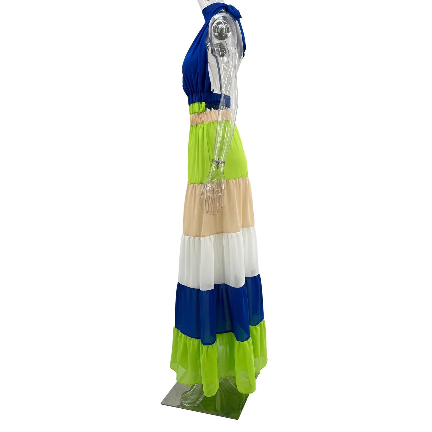 Casual Vacation Chiffon Stitching Women Dress