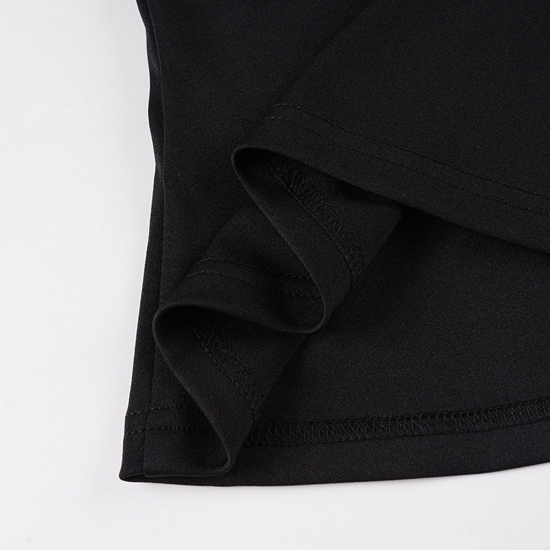 Sexy Little Devil Zipper Hooded Sweater Women Street Solid Color Slim Fit All Match Jacket
