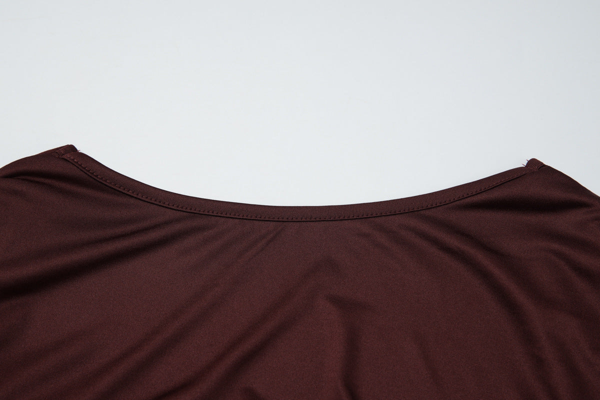 Women Clothing Sexy V neck Slim Ruffle Hip Sleeveless Dress