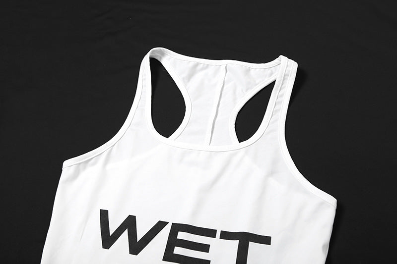 Women Summer Sexy Backless Solid Color Sling Sports Tight Jumpsuit