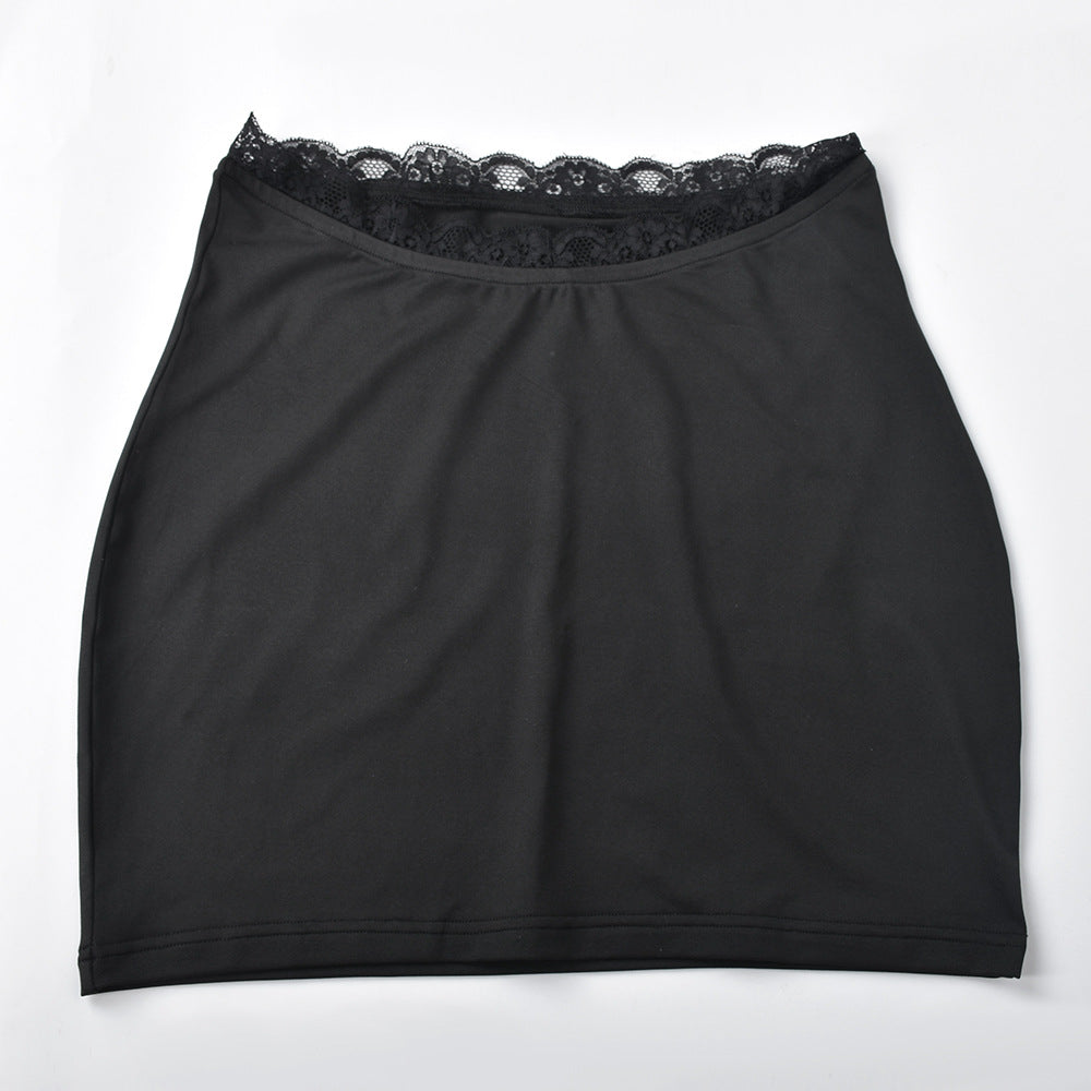 Summer Spaghetti Straps Corset Short Skirt Lace-up Sexy Hollow Out Cutout Two-Piece Women Clothing