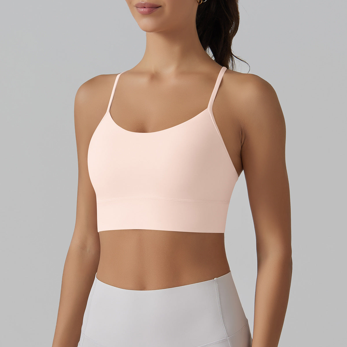 Nude Feel Yoga Clothes Vest Pilates Sports Underwear Women Summer Sexy Beauty Back Workout Yoga Bra