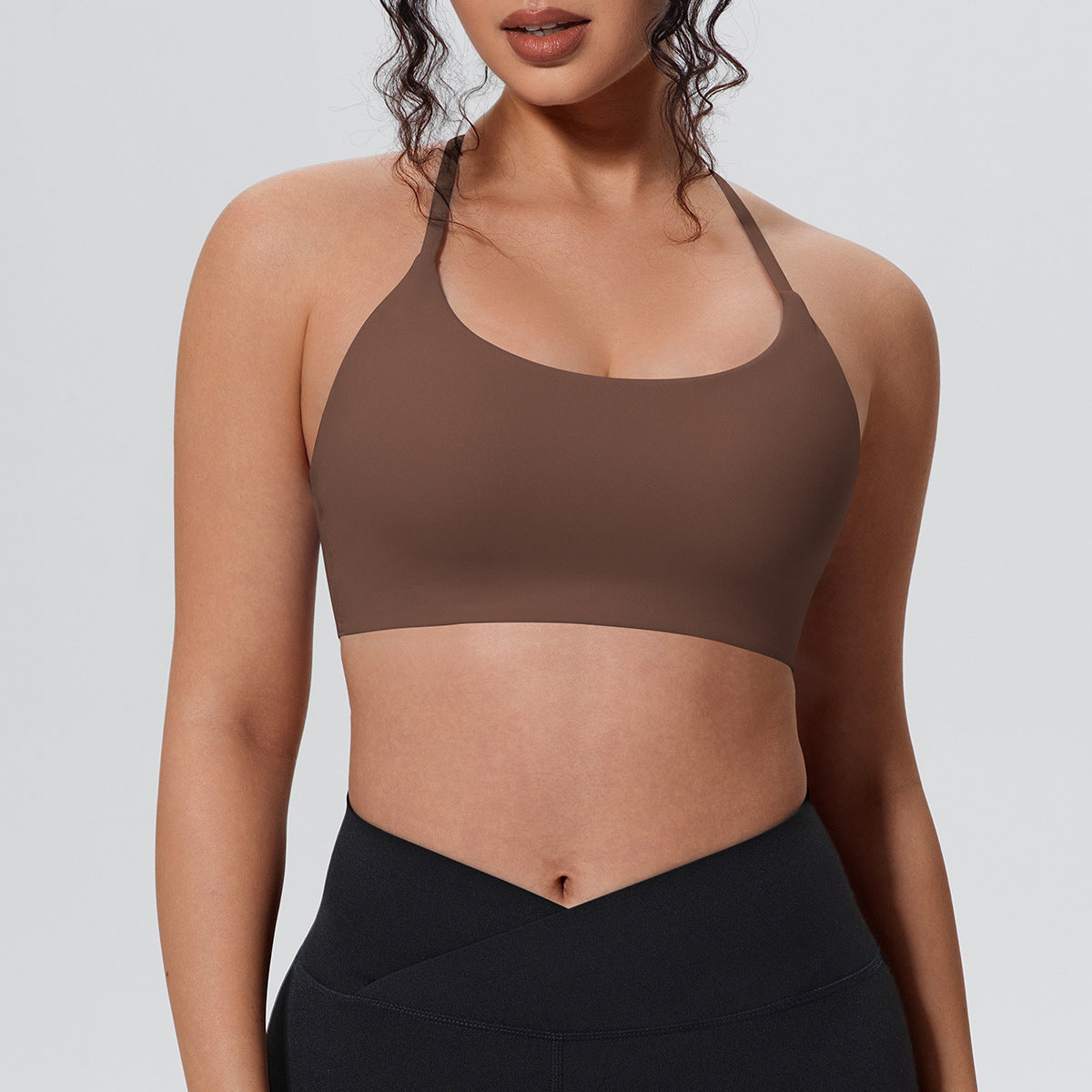 Sports Underwear Push up Sexy Spaghetti Strap Beauty Back Sling Yoga Bra Running Workout Vest Women