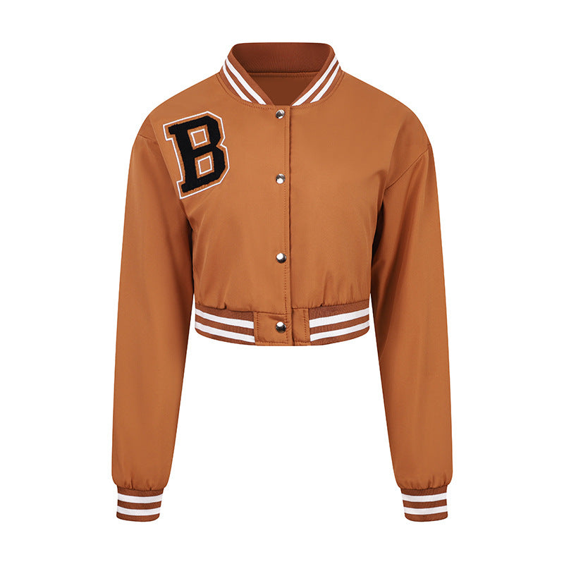 Plus Size Women Varsity Jacket Women Casual Jacket Spring Autumn Thin Cotton Coat European Women Motorcycle Clothing