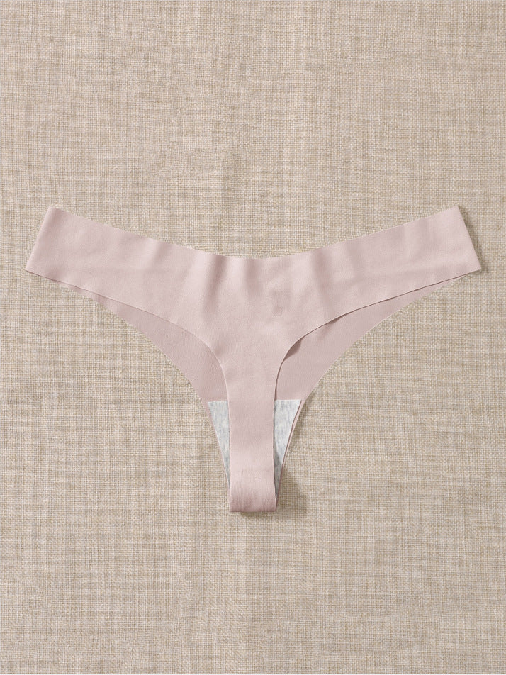 Seamless Sport Underwear T Back High Elastic Nude Feel Cotton Patch Deodorant Running Fitness