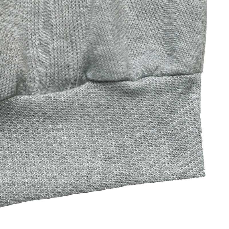 Casual Sweet Top Bow Lace Stitching Gray Long Sleeves Autumn Sweatshirts
