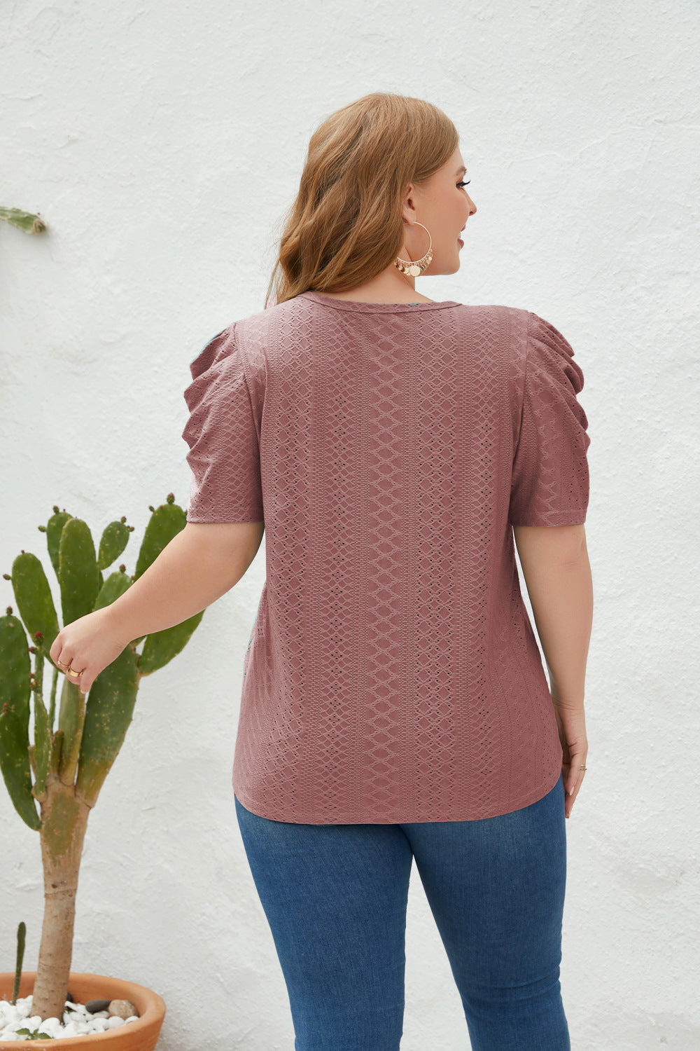 Plus Size Spring Summer Women Clothing Loose Fitting Casual T shirt Women Round Neck Short Sleeve Office Top