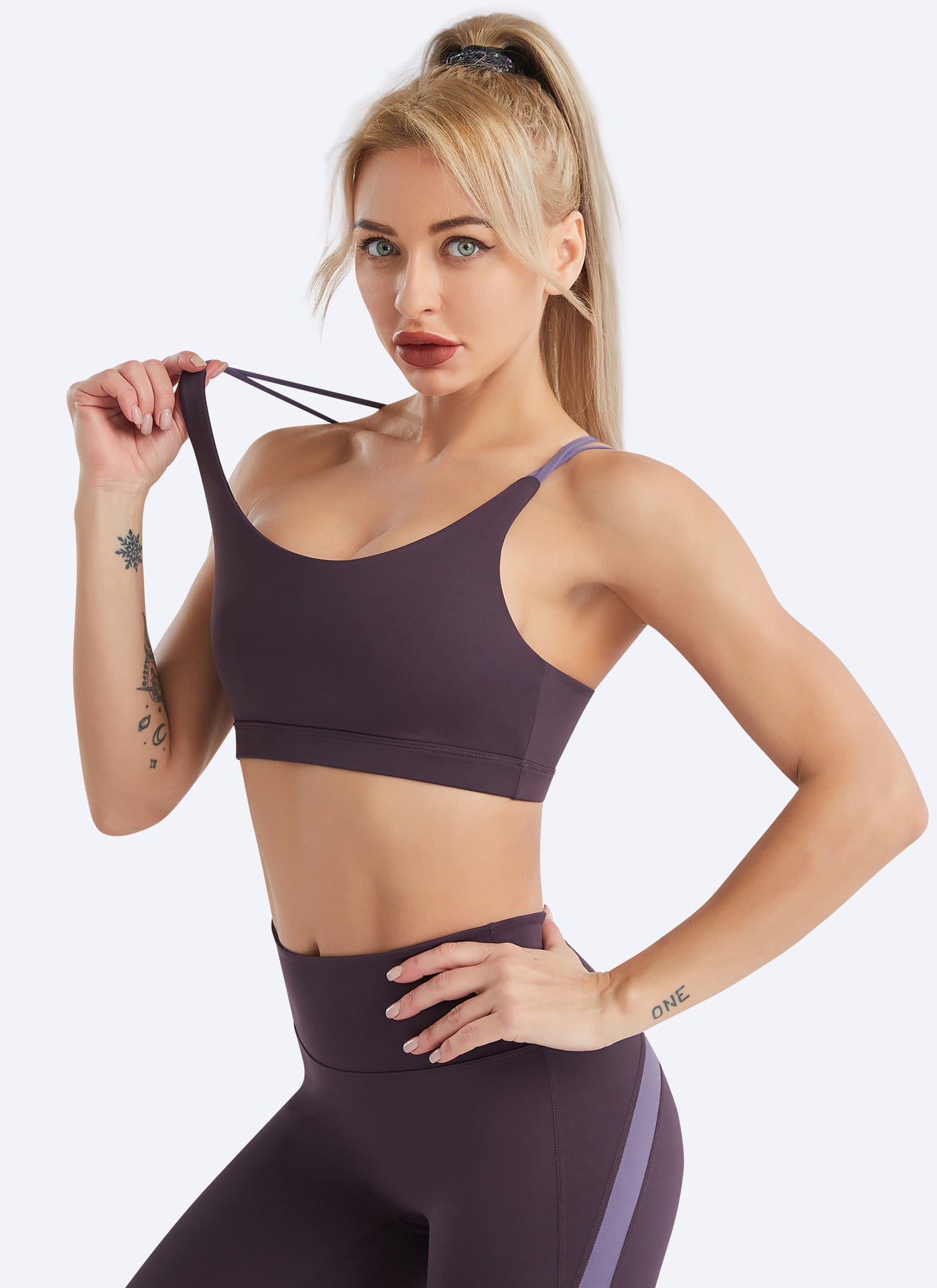 Yoga Clothes Women Sexy Beauty Back Workout Bra Wireless Shockproof Push up Running Exercise Underwear