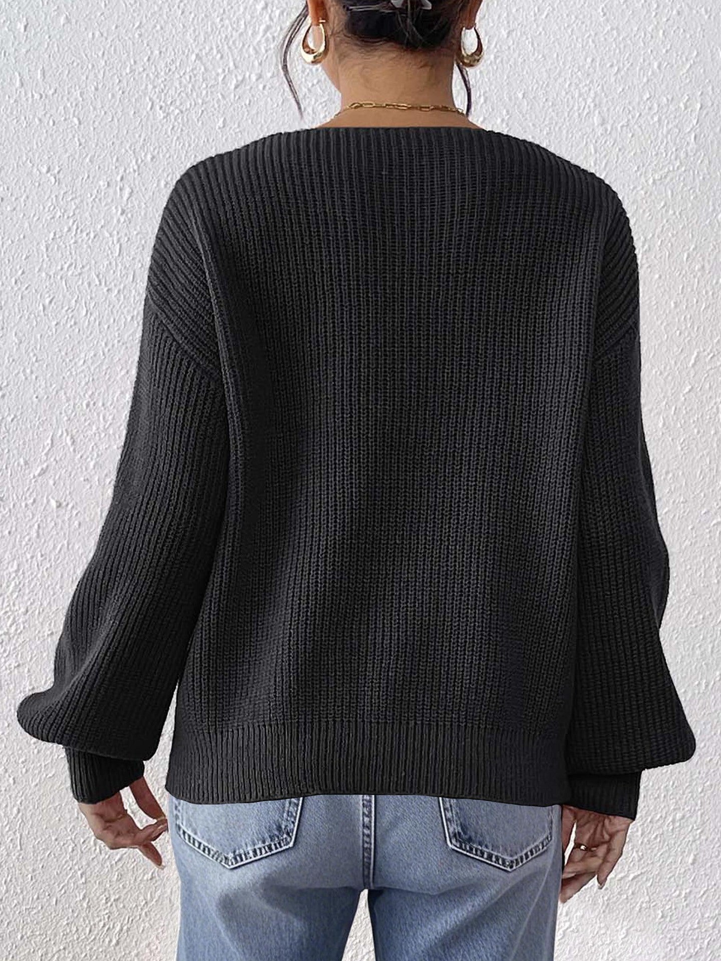 Women Autumn Winter Coat Women Clothing Ribbon Bow Decorative Woven Pullover
