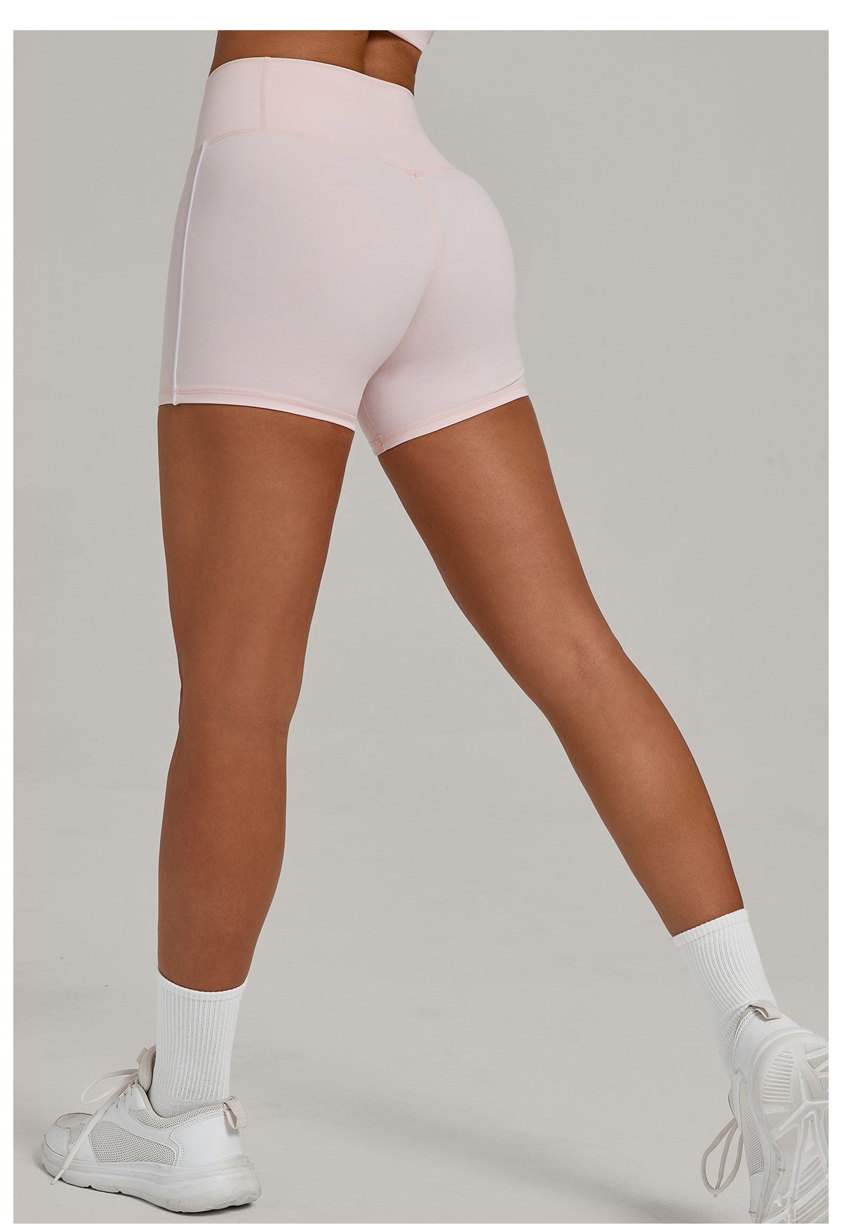 Color Contrast Patchwork Tight Yoga Shorts Women High Waist Belly Contracting Fitness Pants Hip Lifting Running Exercise Shorts
