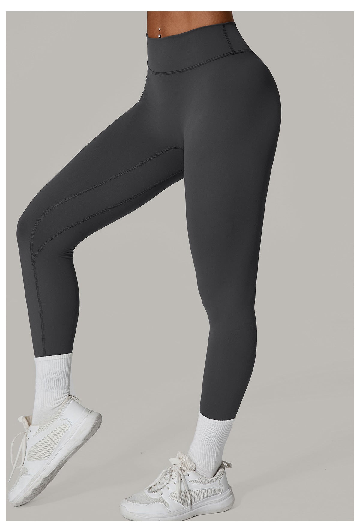 Invisible Pleated Quick Drying Fitness Pants Breathable Outer Wear Tight Sports Pants High Waist Hip Lift Yoga Pants