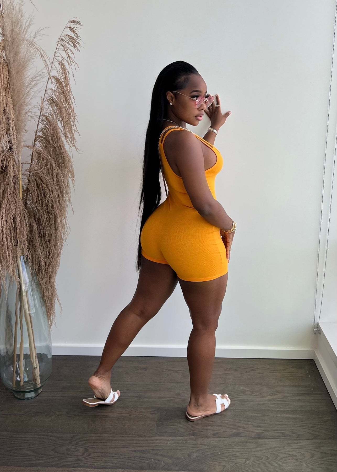 Women Shoulder Strap Sports Romper Tight Vest Summer Romper