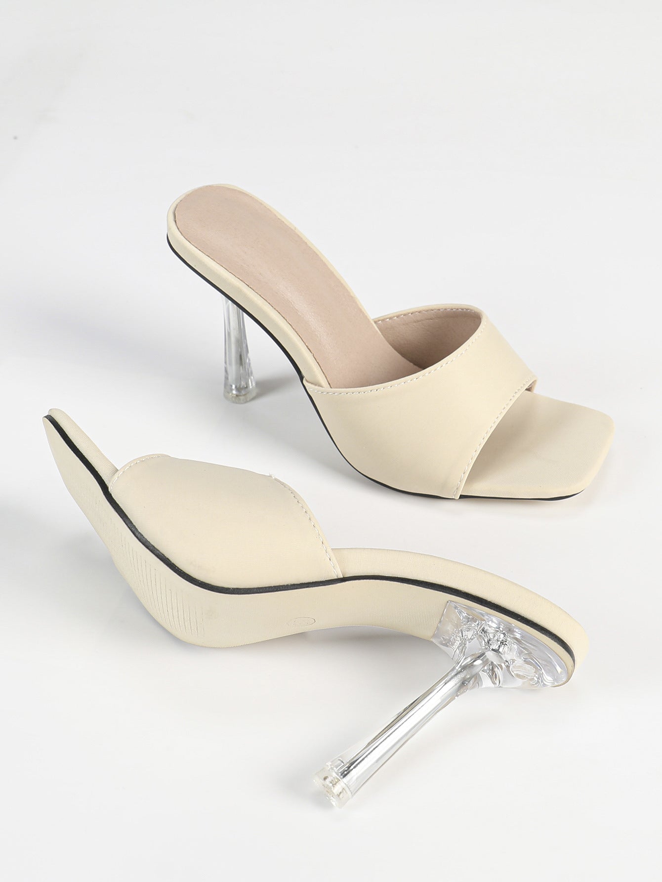 Plus Size 9cm Stiletto Heel Fish Mouth Slippers Women Shoes Sexy Women Sandals