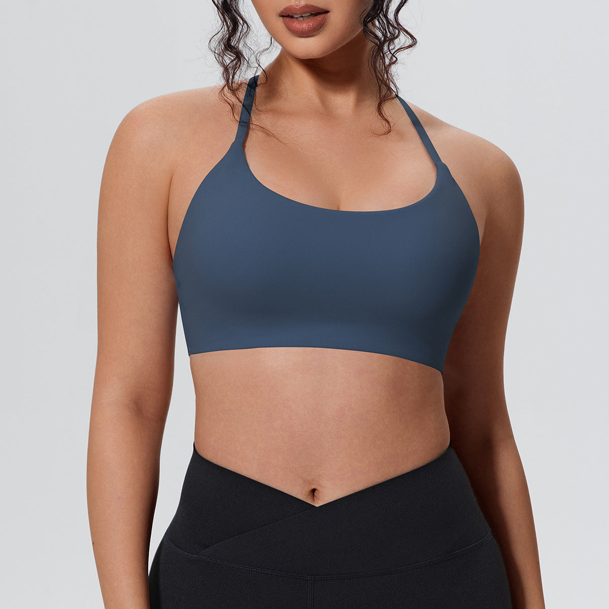 Sports Underwear Push up Sexy Spaghetti Strap Beauty Back Sling Yoga Bra Running Workout Vest Women