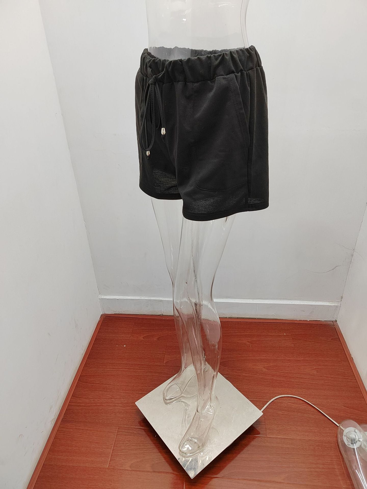 Casual Pants Women Summer Solid Color New High Waist Straight Drawstring Loose Casual Shorts Women