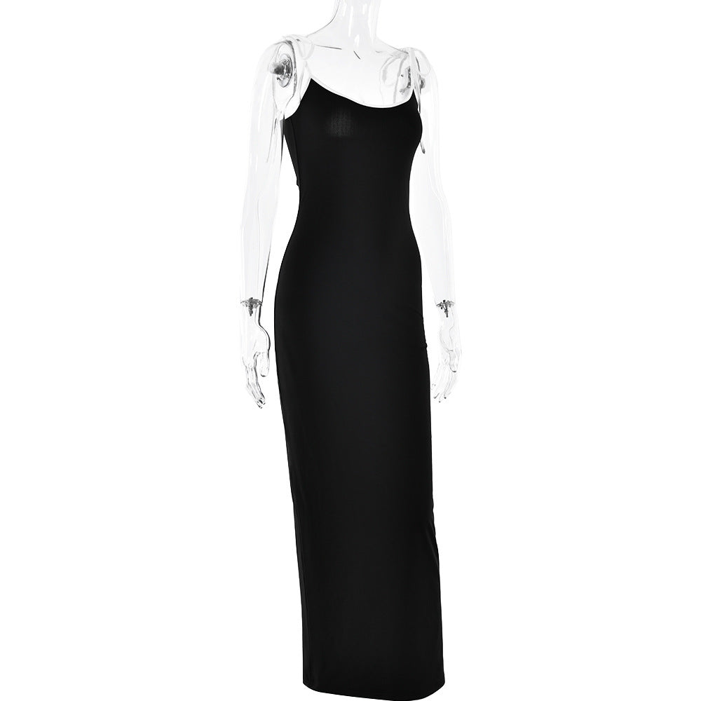 Autumn Sexy Sheath Slim Fit Maxi Dress Sleeveless Sexy Suspenders Dress