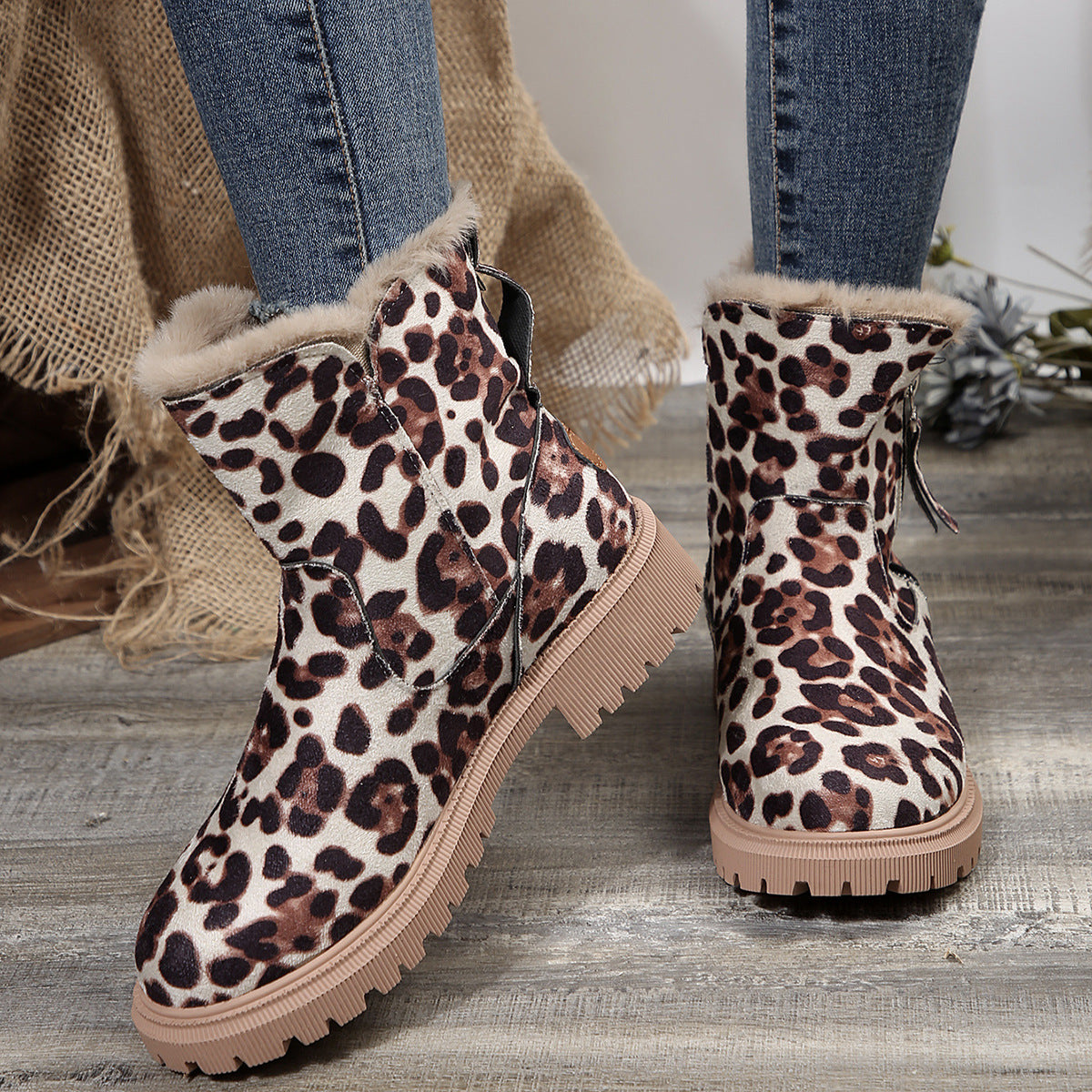 Mid Calf plus Velvet Platform Cotton Padded Boots Women Arrival Thickened Warm Snow Boots