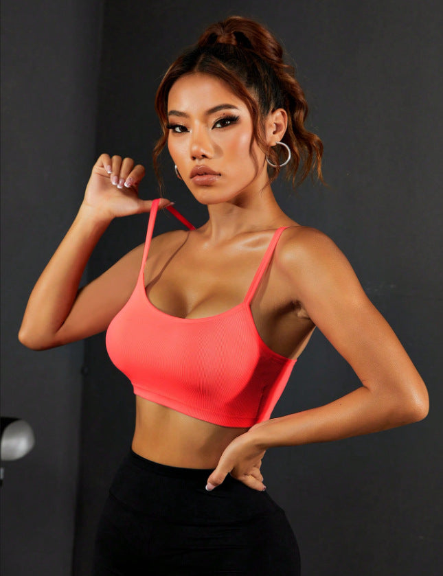 Arrival Underwear Women Thin Strap Sexy Beauty Back Breathable Comfortable Fitness Vest Running Push up Yoga Bra