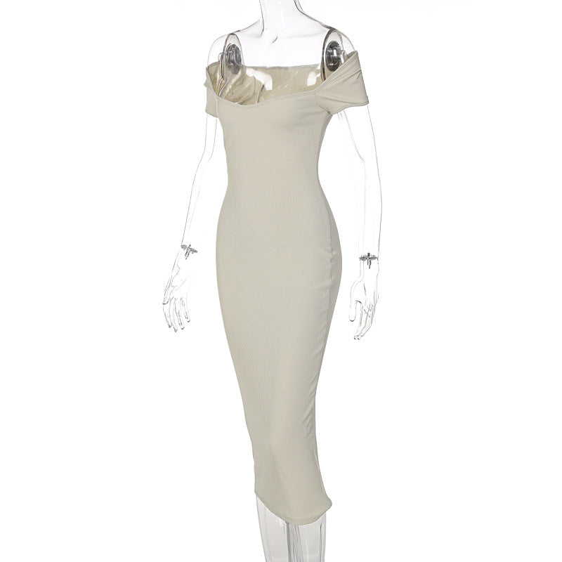 Spring Arrival off-the-Neck Rib Women